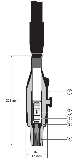 Nexans Euromold 151SP Screened Separable Straight Connector 12-24kV